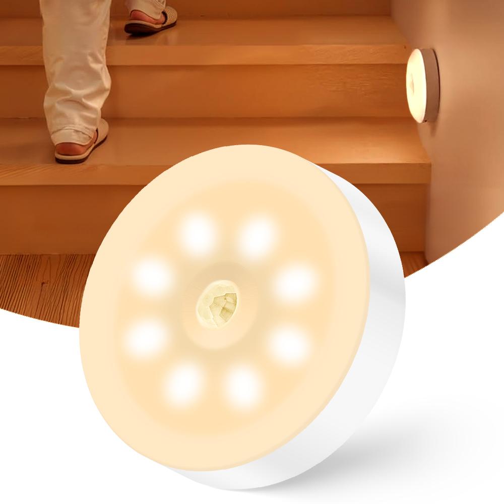 

Motion Sensor Light Indoor, Rechargeable LED Puck Lights Closet Lights for Kitchen, Bedroom, Cabinet, Stairs & Hallways Lighting