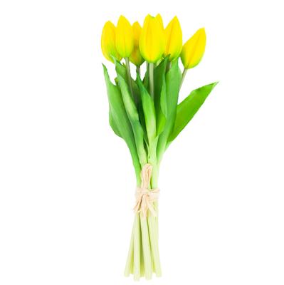 CV13899-3 TULIPS BOUQUET OF TULIPS PARROT ARTIFICIAL RUBBER FLOWERS 5 PCS Lifelike