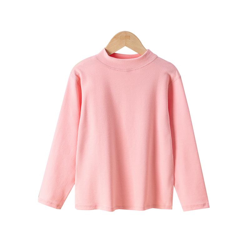 Kids' Fleece-Lined Cotton Turtleneck Sweatshirt - Warm Autumn/Winter Layer