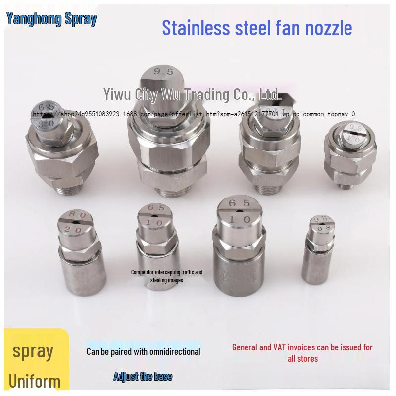 304 Stainless Steel Fan-Shaped High-Pressure Car Washer Spray Nozzle