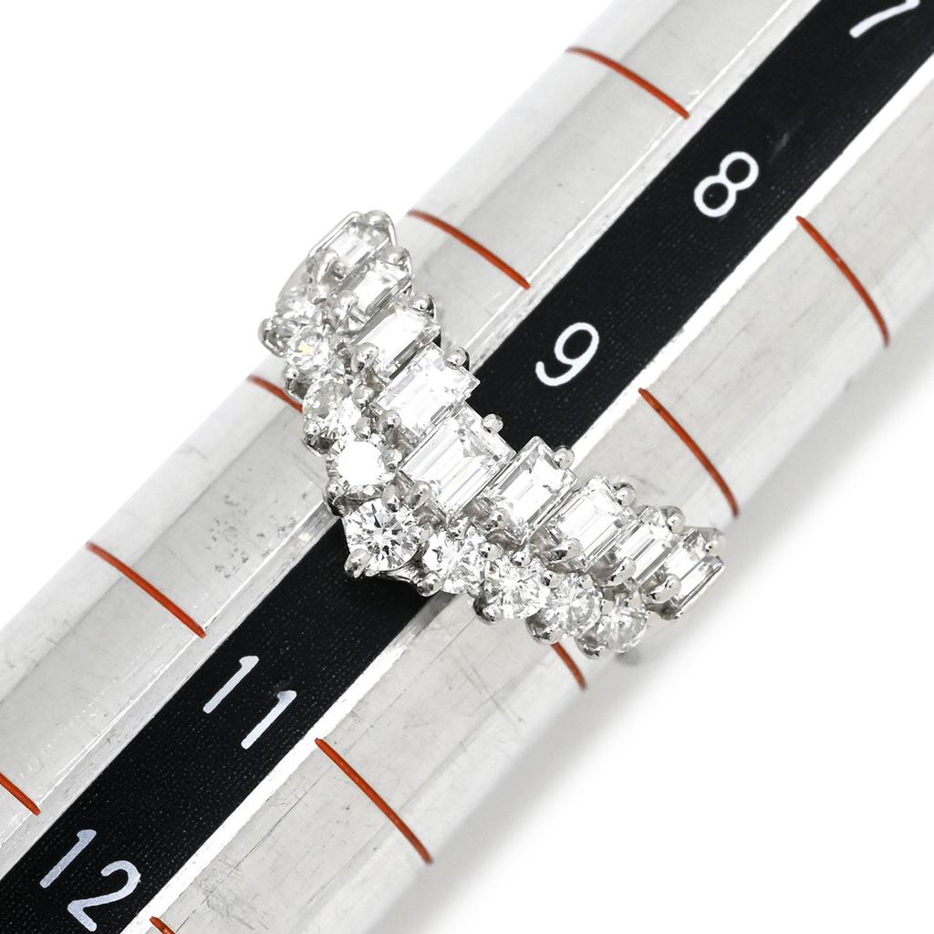 NON BRAND - diamondRing ring Pt900/diamond #9.5(JP Size) Array