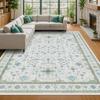 Retro Bohemian Living Room Carpet Foldable Machine Washable Sofa Coffee Table Non-slip Floor Mat Home Bedroom Bedside Soft Rug