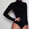 Női Body Egyszínű Garbónyakú Szexi Csípőfazon Rugalmas Egyrészes Fehérnemű Jógához