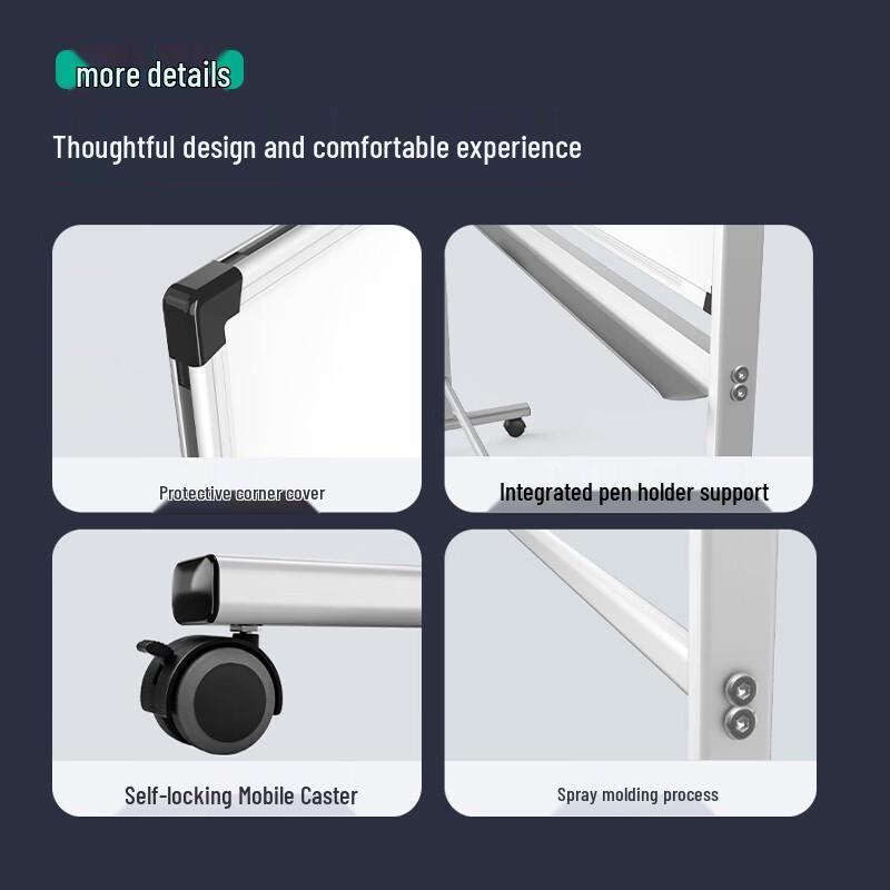 Deli Premium Movable Magnetic White/Green Board