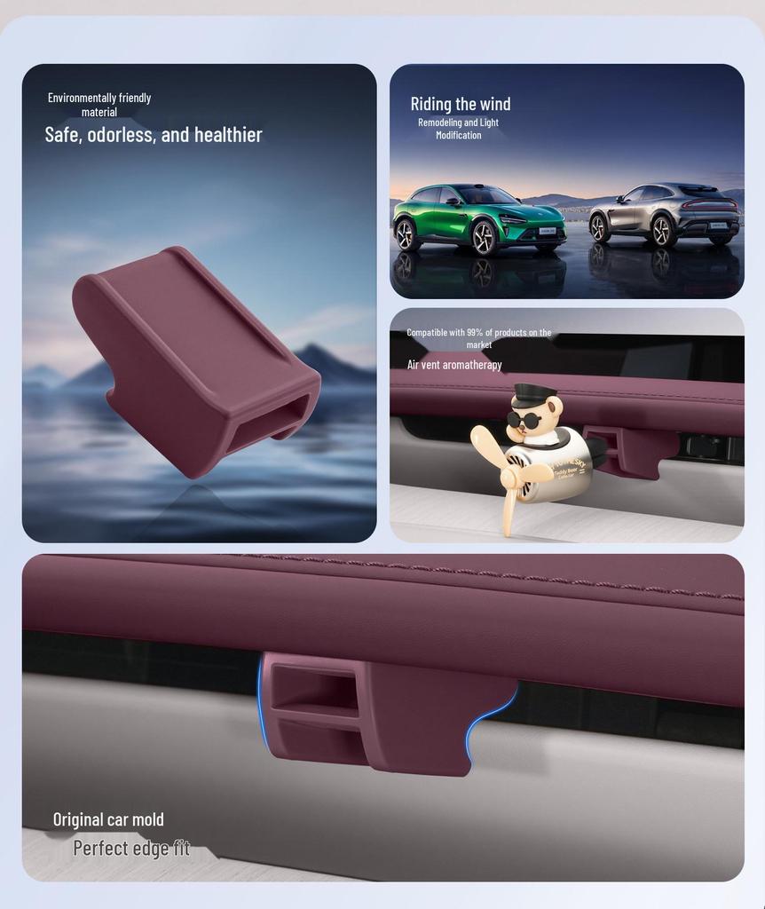 Xiaomi YU7/SU7 Air Vent Clip Car Mount Adapter with Aroma Card Buckle for Interior Modification.