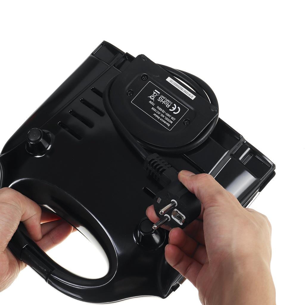 750W 220-240V Sandwich Maker Toaster Maker Machine 50-60HZ Bubble Egg Cake Oven Breakfast Toast Machine Barbecue Steak Stainless Steel 220-240V