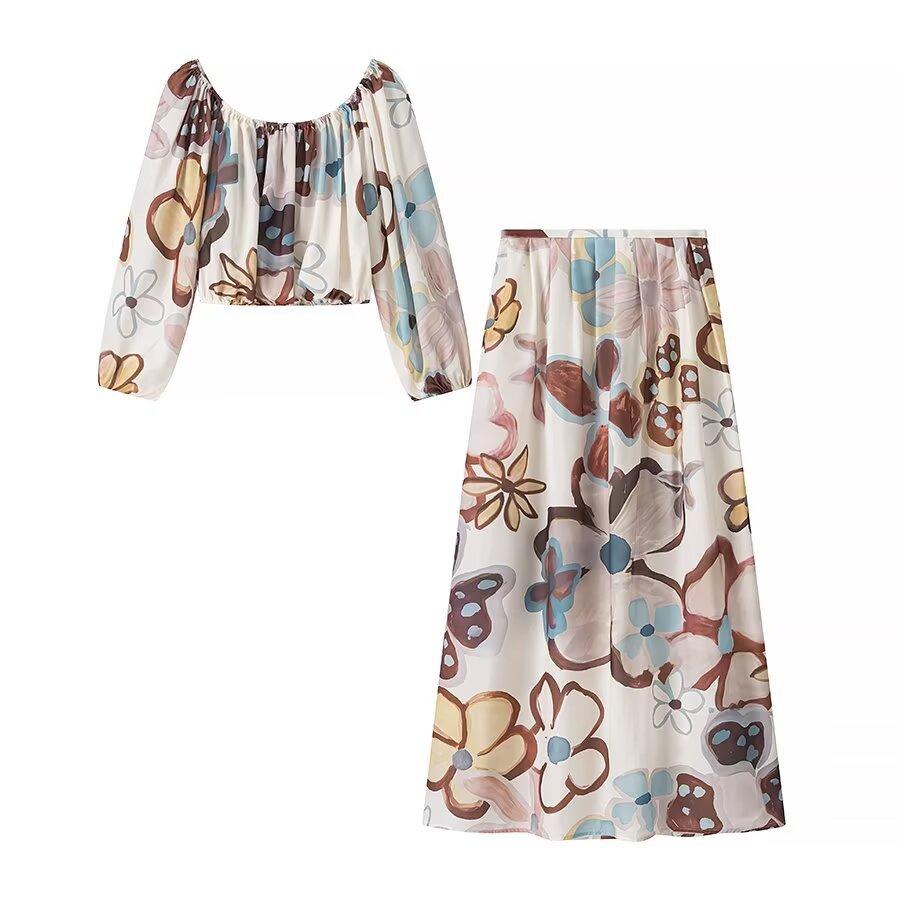 European and American style, new women s clothing, foreign style, fashionable, versatile, classic fashion, printed suit S
