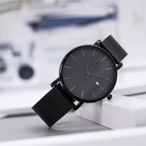 BUREI Men's Watch, Stylish, Simple, Popular, Waterproof, Analog Wristwatch, Brand Name, Business, Slim, Quartz Movement, Black or Gray