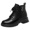 Martin boots for women, new autumn and winter small black short boots British style velvet warm boots