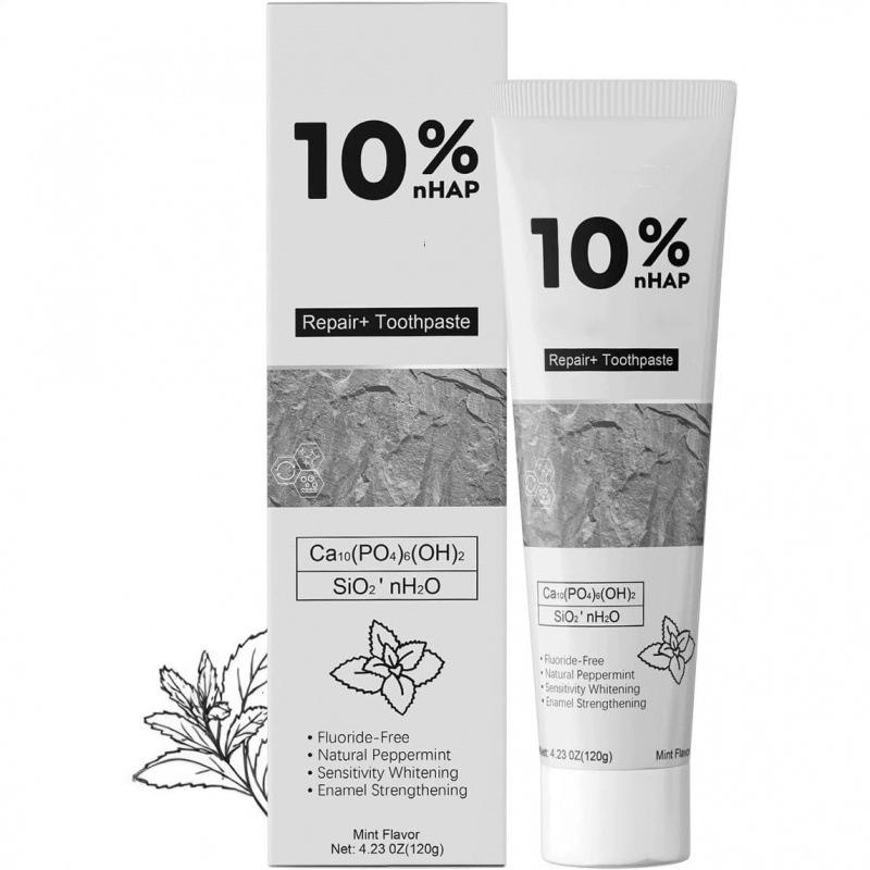 Hydroxyapatite Toothpaste 10% Nano Whitening Teeth Cleaning Oral Care Dental Hygiene Fresh Breath Mint Flavor 120g