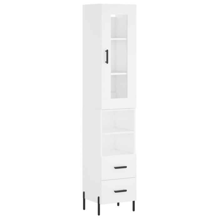 VidaXL Highboard White 34.5x34x180 Cm Engineered Wood 3199305