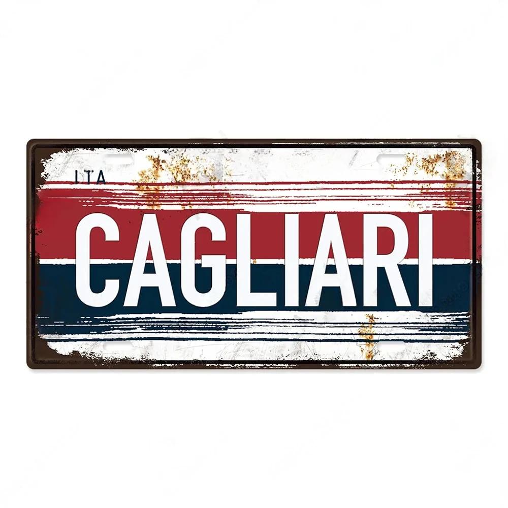 FJ Decor Italy City Metal Tin SignS Licenses Plate Plaque Vintage Wall Ari for Pub Club Man Decors