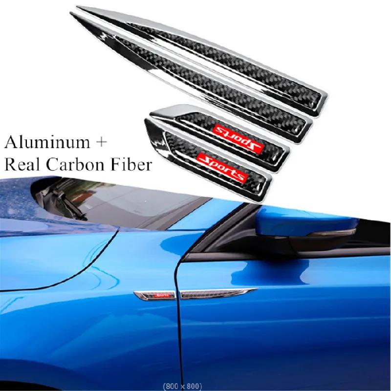 

1 пара Накладки на крылья кузова автомобиля из углеволокна Декоративная наклейка Эмблема