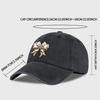 Satin Bow Print Washed Baseball Cap Adjustable Unisex Vintage Coquette Sun Hat