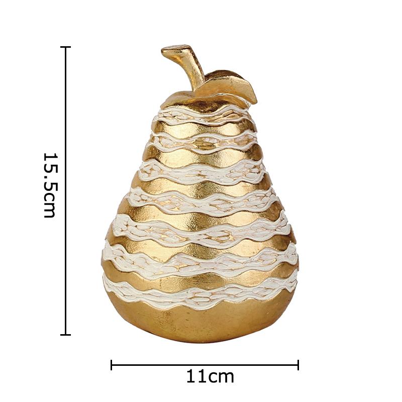 Creative Golden-plated Fruits Statue Apple/pear Ornaments Desk Decoration Resin Crafts Pineapple Sculpture Room Aesthetic Decor