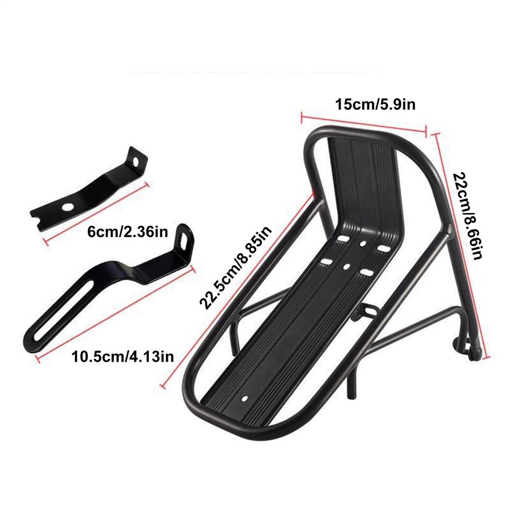 

Bicycle Front Rack Aluminum Alloy Cycling Front Bracket Luggage Shelf Cargo Rack Carrier Bracket чёрный