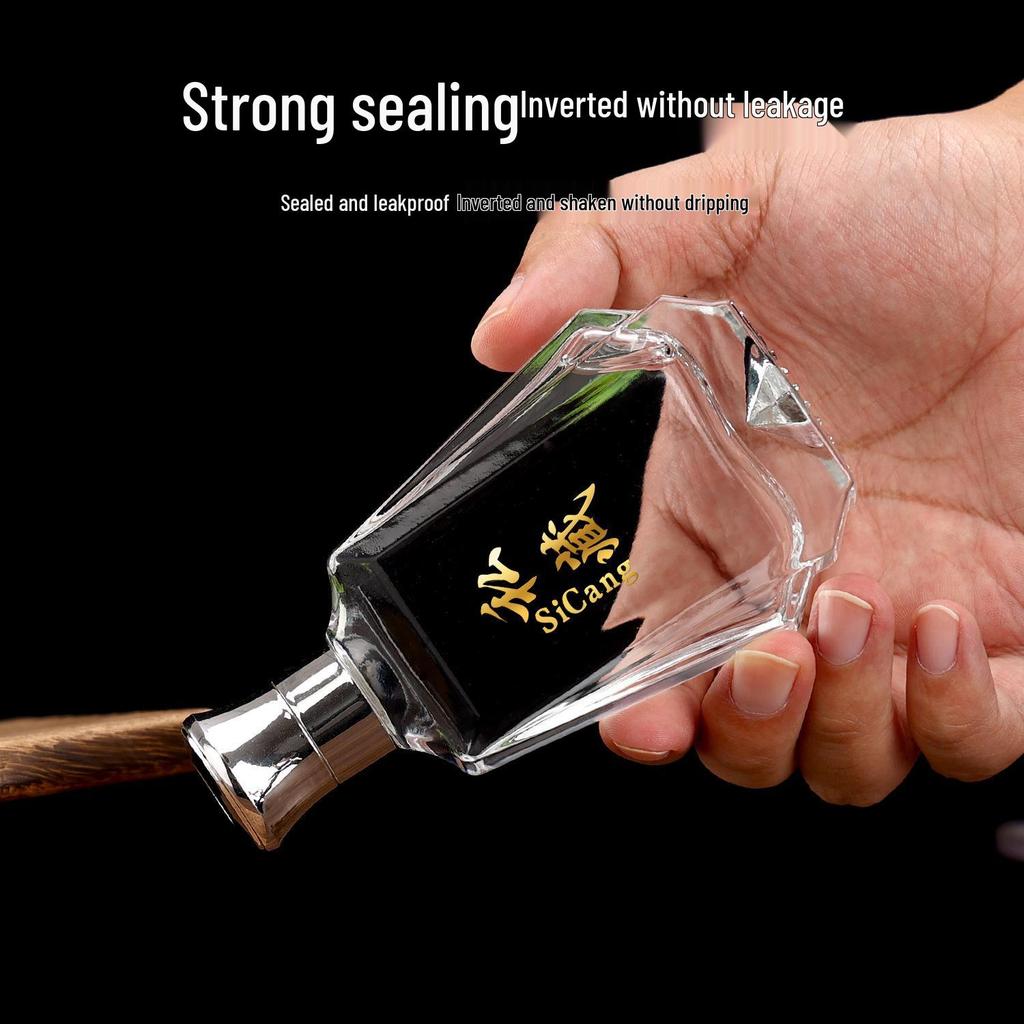 100ml Transparent Glass Bottle for Baijiu or Fruit Wine - Perfect for Home Brewing