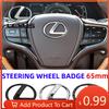 Interior Stickers 65mm Car Steering Wheel Center Emblem Sticker Accessories For NX IS 250 RX GS UX RX300 RX350 CT200H GX46