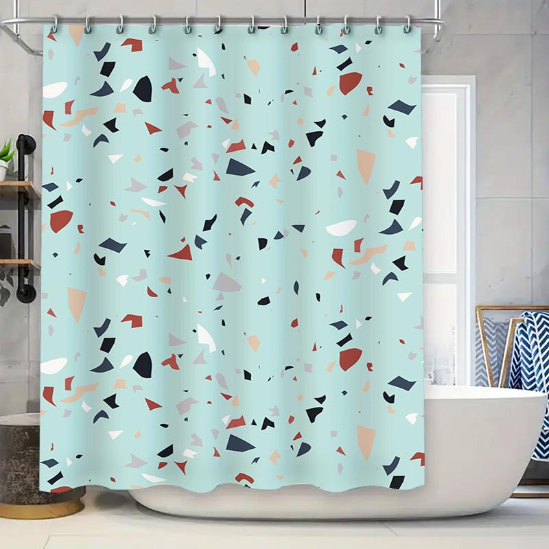 

Восхитительная Цветочная Шторка для Душа Декор для Ванной для Освежающего Опыта Дизайн с Розовыми и Белыми Цветами Легко Устанавливается с Помощью Колец-Крючков 90x180cm