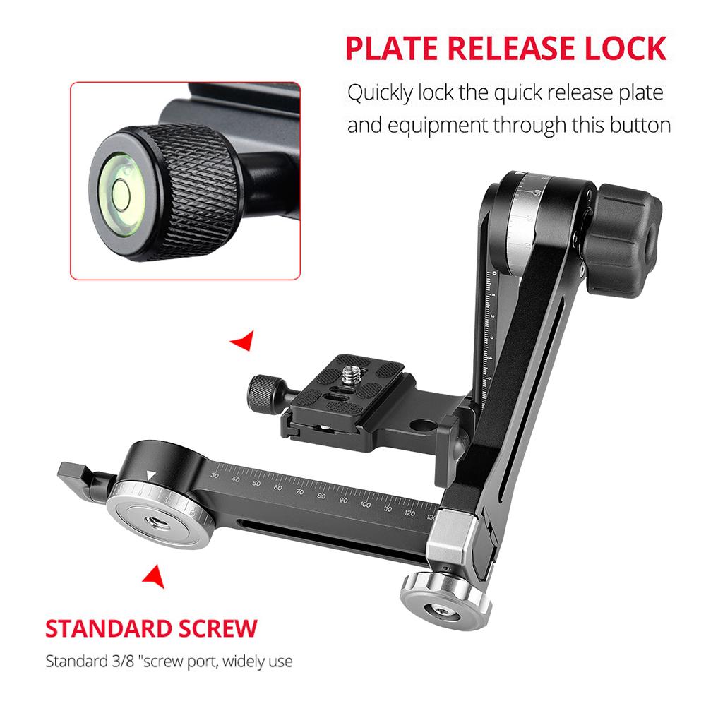 Heavy Duty 360 grader panoramisk kardan stativhode aluminiumslegering 15 kg/33lbs lastekapasitet med