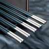 5Pair Alloy Non-slip Stainless Steel Long Chopsticks Home Hotel Restaurant  Portable Healthy Food Stick For Sushi Chopsticks