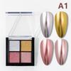 4 Kolory Aurora Solidne Lustrzane Błyszczące Brokat do Paznokci Paznokcie Lakier Żelowy UV Pigment Ozdoby do Paznokci Akcesoria