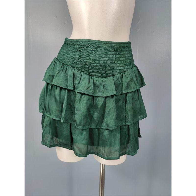 Foreign Trade Order As Elastic High Waist Summer Refreshing Gyaru Small Shorts Frill Hot Pants Design Culottes