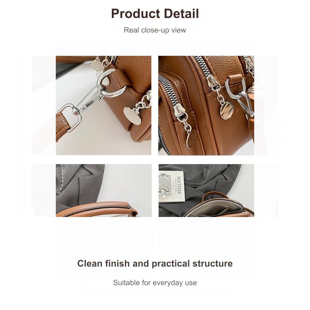 Women's Small PU Leather Crossbody Camera Bag Casual Shoulder Purse
