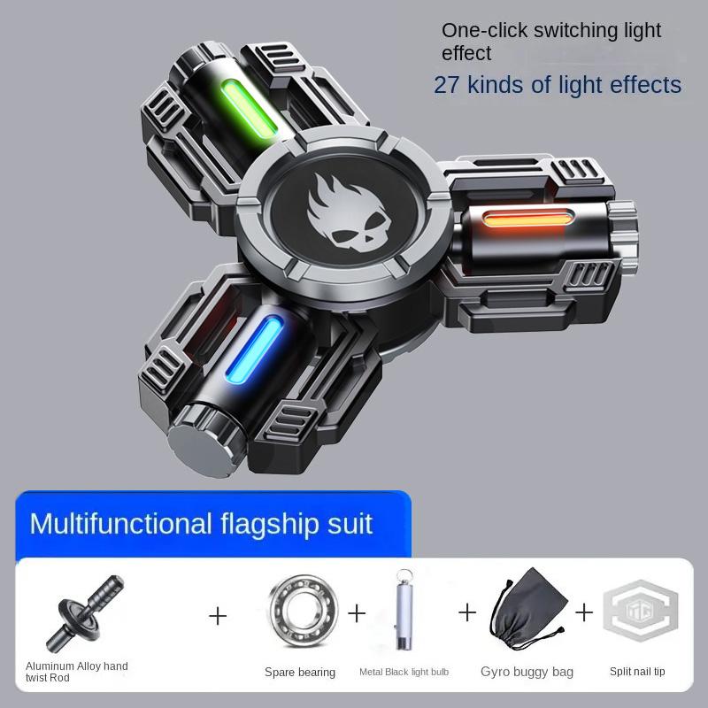 Fidget Toys Metal Hand Spinner Desk Edc Luminous Gyro Scope Stress Adhd Relief Adult - Oriented Fidget Toys