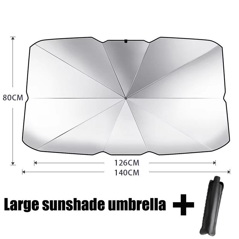 Car front sunshade large foldable car sunshade provides sun protection heat insulation and UV protection suitable for most cars