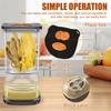 Flip Pickle Jar Total 33.82OZ Clear Pickle Can with Fork Timer Dry and Wet Seal Container Jar for Gherkins Olives Onions Garlic