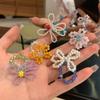 Crystal Handmade Beaded Flower Ring High Sense Simple Sweet Dopamine Ring Fashion Versatile Index Finger Ring Women