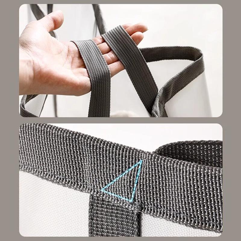 Breathable Mesh Laundry Basket Large Capacity Foldable Wall-Mounted Dirty Clothes Organizer Bag Bathroom Laundry Basket