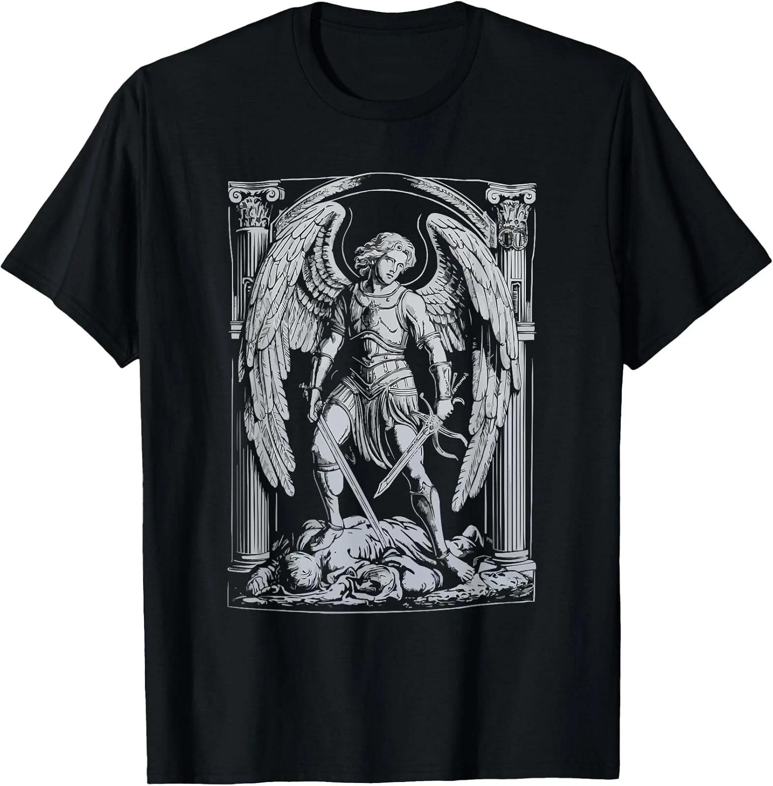 Archangel Catholic Religion Christianity Guardian Angel T-Shirt M