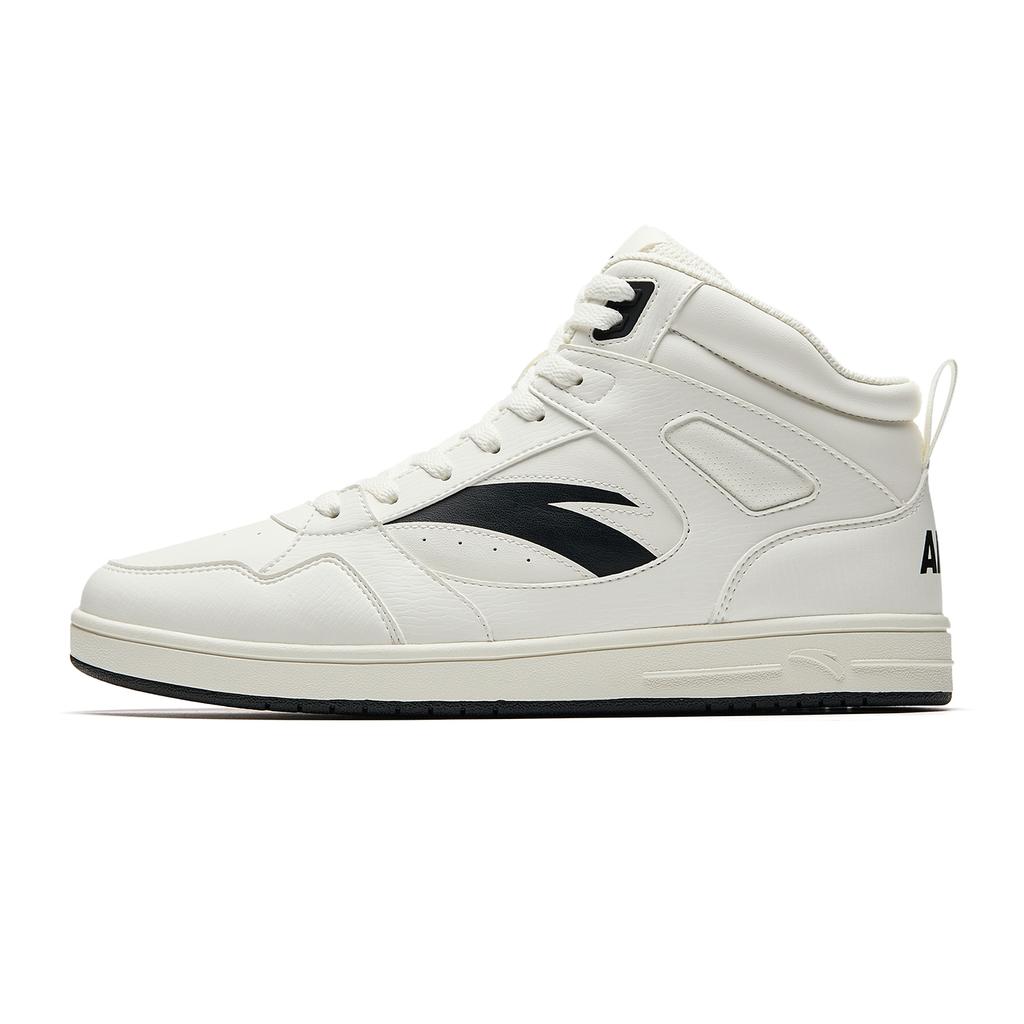 Anta Ano 2 Panda Simples Versátil Urbano Deslocamento Aumento de Altura Resistente ao Desgaste Leve Antiderrapante Cano Alto Sapatos de Skate Masculinos Tênis 912548011-1