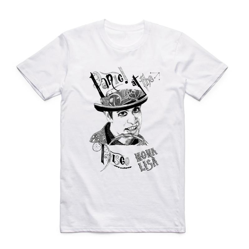 2019 Men Print Music Band Panic At The Disco Fashion T Shirt O-Neck Short Sleeve Summer Casual Hipster Polyester T-shirt HCP984