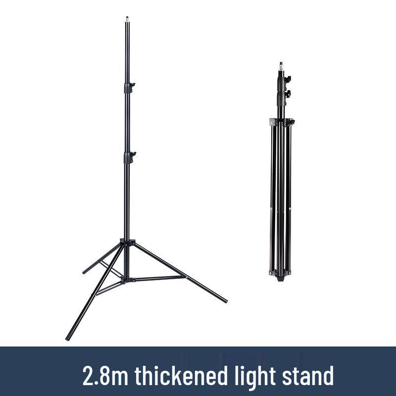 Suporte de Luz para Fotografia Ajustável de 2,8m com Suporte de Mola para Softbox e Flash