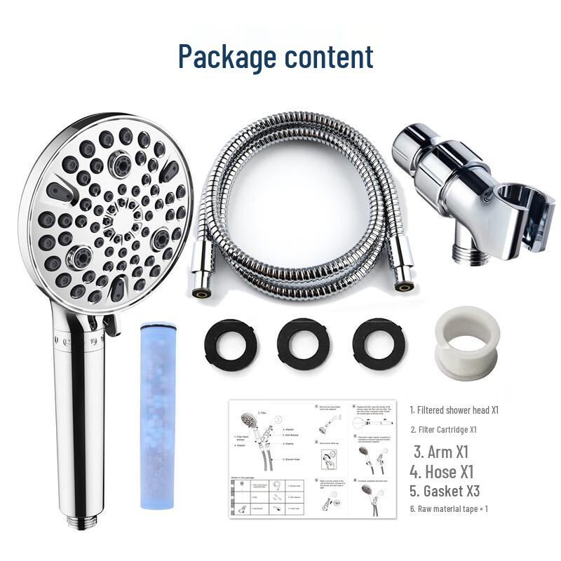 MDNG Handheld Pressurized Shower Filter Set