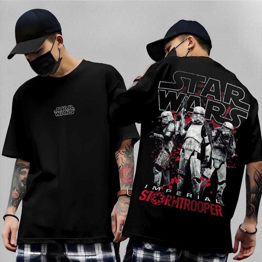 

Galaxy Star Wars Darth Vader Short Sleeves TShirt This Is The Way Mandalorian Chewbacca Men Women Kid Casual Round Neck Tops S