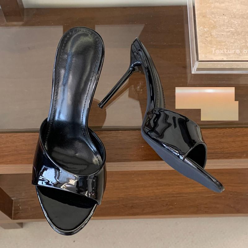 Pesstwei Summer Fashion Elegant Sexy Peep Toe Thin Heels Slipper Women Slides Stripper Party Sandal Mule Shoes Zapatos De Mujer