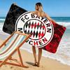 FC Bayern Munchen Print Beach Towel, Large Soft Quick Dry Towel for Beach Camping Swimming