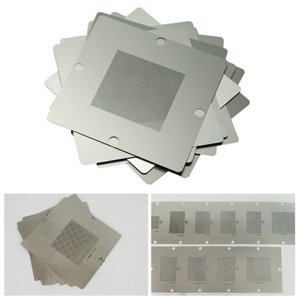For BGA Reballing Kit 90mm Reball Station Fixture Jig With 10PCS Stencil Silver For BGA Heavy Duty Table Template Template Brack