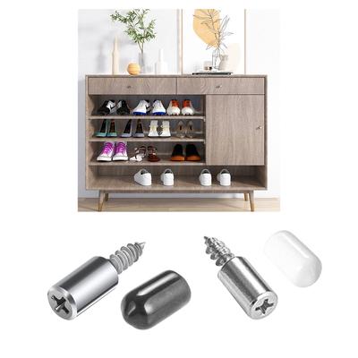 10/50pcs Self-Tapping Screws Shelf Support Pegs Cabinet Bracket Support Studs Pegs with Non-Slip Sleeve Easy To Use