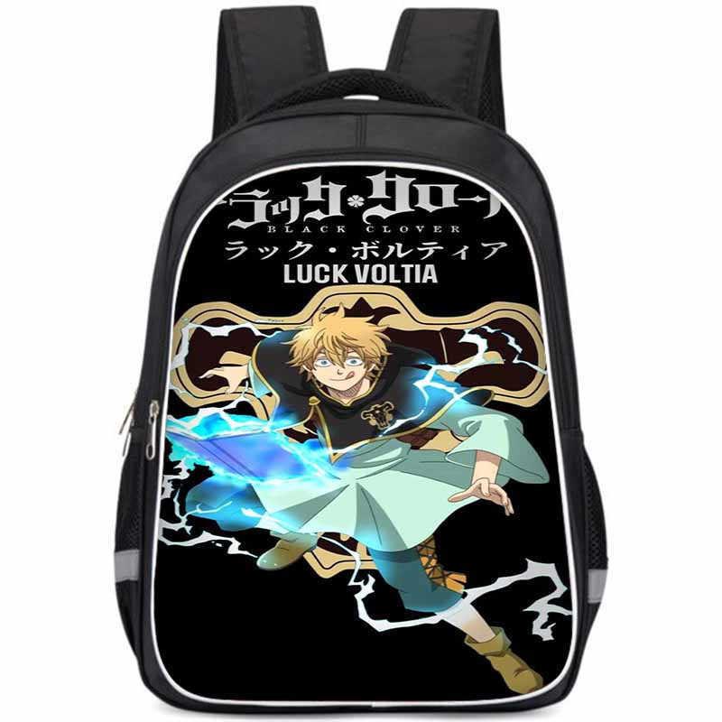 Černý čtyřlístek Velkokapacitní lehký školní batoh pro děti chlapce a dívky Oxfordová látka