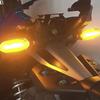 2pcs Motorcycle LED Turn Signal Lights 8mm Mini Amber Flashing Light Blinker Turn Signal Lamp 12V Moto Indicator Accessories