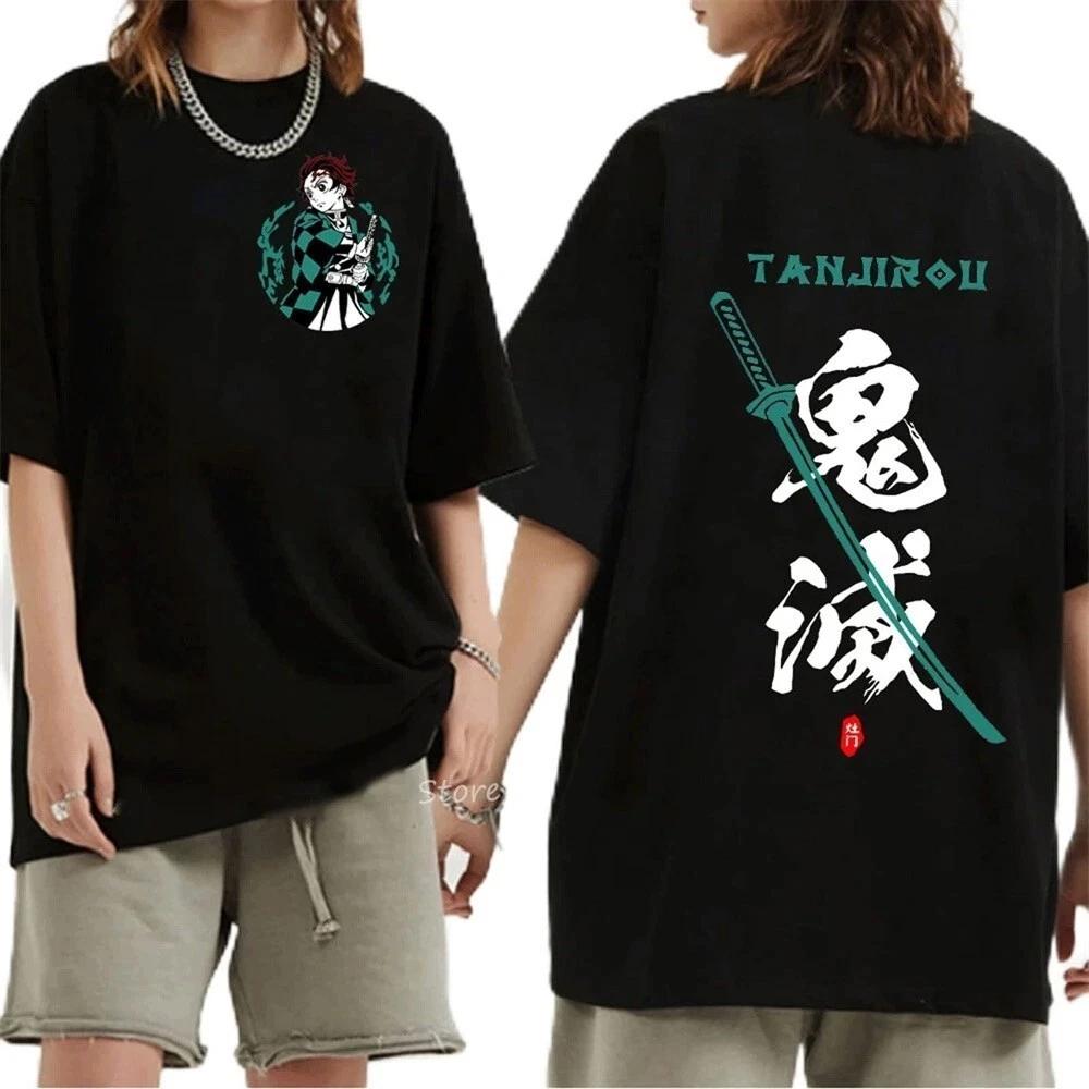 

Demon Slayer Inosuke Anime Unisexga TShirt Shirt Kostme Baumwolle Cotton Summer Unisexs and Womens Tshirt Top S