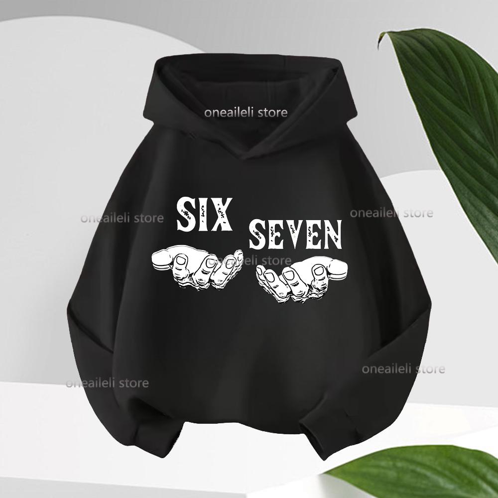 Long-sleeve Graphic Funny 67 Children's Hoodies Sweatshirt Casual Fashion Hip Hop Fleece Boy Girl Kid Warm Hooded Pullover
