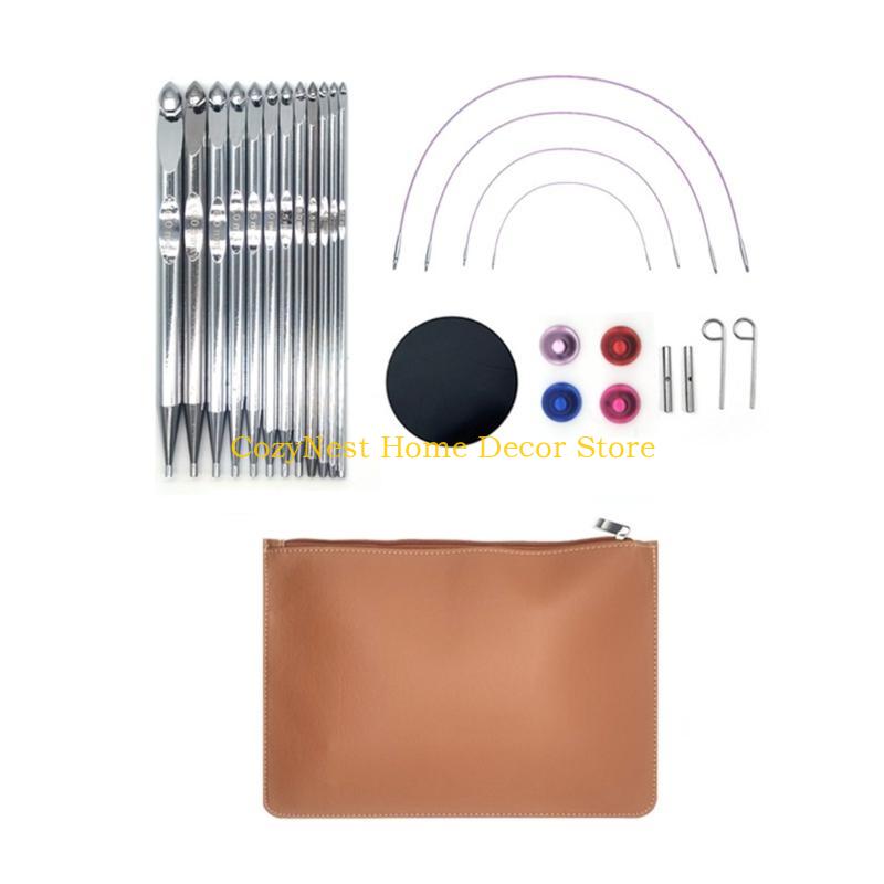 92MF 3.0mm-10mm Tunisian Crochet Hook Set for Beginner Adult Weaving China Mainland