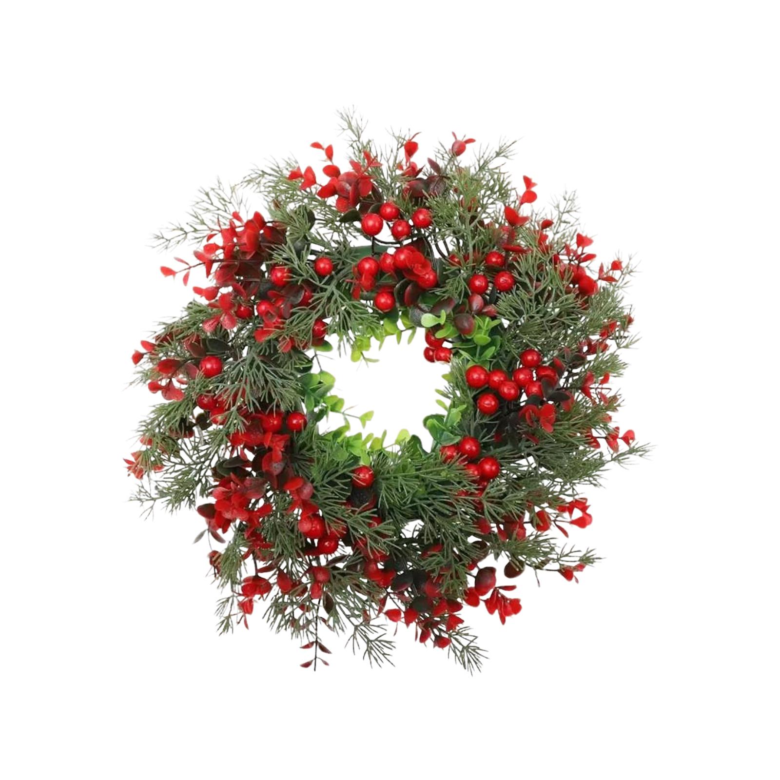 

Norfolk Wreath For Front Door, Artificial Wreath, Realistic Artificial Green Leaves Wreath For Wall, Window One Size