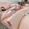 Mix Color Bubble Cotton Bedding Sets Washed Cotton Breathable and Skin Friendly Comforter Sets Jacquard Single Bed Linens